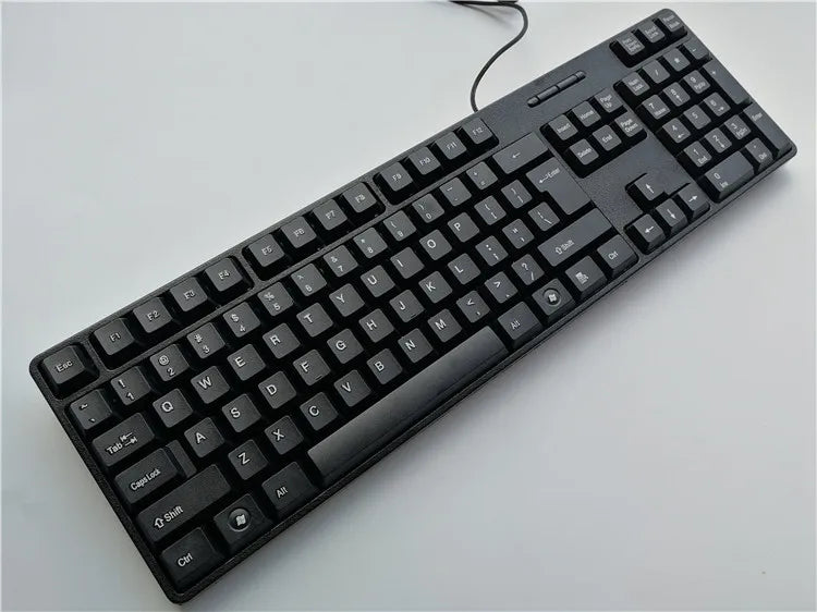 Multilingual USB Wired 104 Keys Gaming Keyboard – Spanish French Russian Arabic English Keyboard for PC & Desktop Computer
