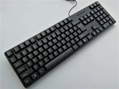Multilingual USB Wired 104 Keys Gaming Keyboard – Spanish French Russian Arabic English Keyboard for PC & Desktop Computer