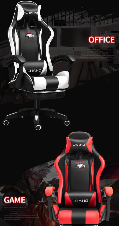 Joylive WCG Ergonomic Gaming Chair Leather Computer Chair Reclining Racing Office Chair with Adjustable Armrests for Gaming Room