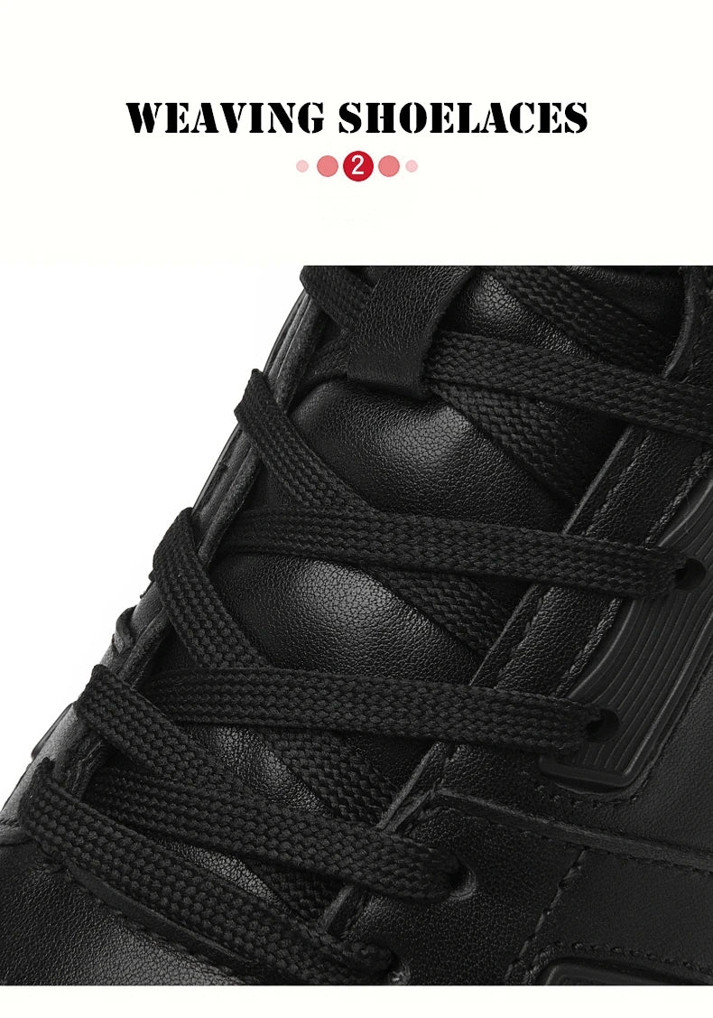 FUQIAO New High Top Elevator Shoes Casual Men Sneakers Heightening Height Increase 8cm Cow Split Leather Leisure Designer Shoes