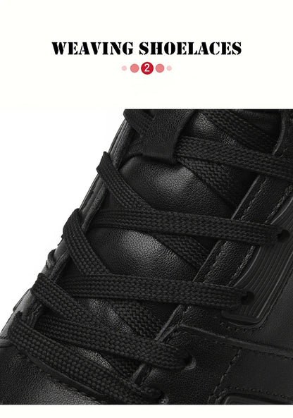 FUQIAO New High Top Elevator Shoes Casual Men Sneakers Heightening Height Increase 8cm Cow Split Leather Leisure Designer Shoes