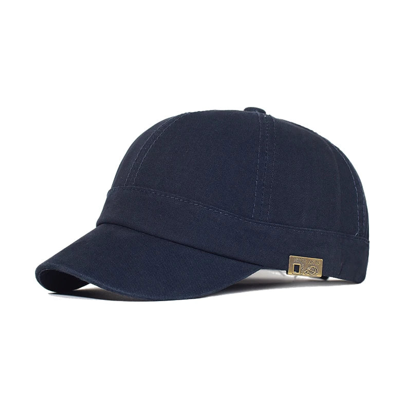 Short Brim Baseball Cap Cotton Men Women Soft Vintage Dad Hat Adjustable Trucker Style Low Profile Caps