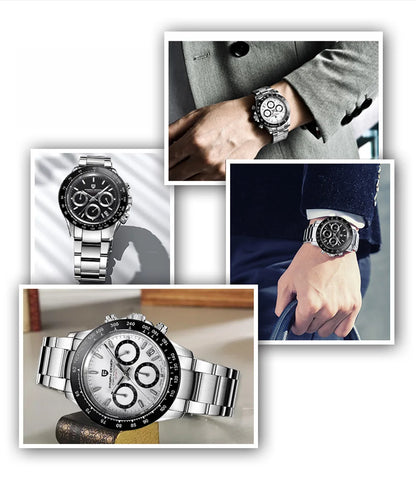 2026 New PAGANI DESIGN Chronograph Luxury Quartz Wrist Watch For Men Automatic Date 100M Waterproof JAPAN VK63 Movt Reloj Hombre