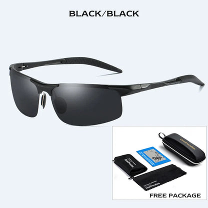Classic Aluminum Magnesium Frame Sunglasses Polarized Men Military Goggles Anti-Glare Driving Glasses UV400 Oculos masculino