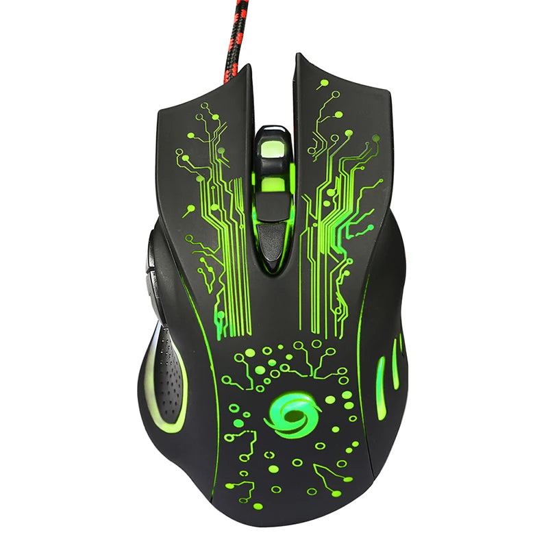 6D USB Wired Gaming Mouse 3200 DPI RGB LED Optical Gaming Mouse with 6 Programmable Buttons for PC, Laptop & Desktop