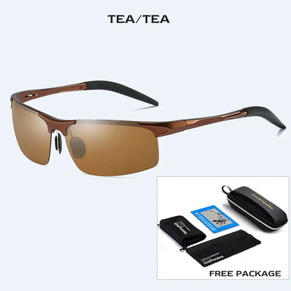 Classic Aluminum Magnesium Frame Sunglasses Polarized Men Military Goggles Anti-Glare Driving Glasses UV400 Oculos masculino