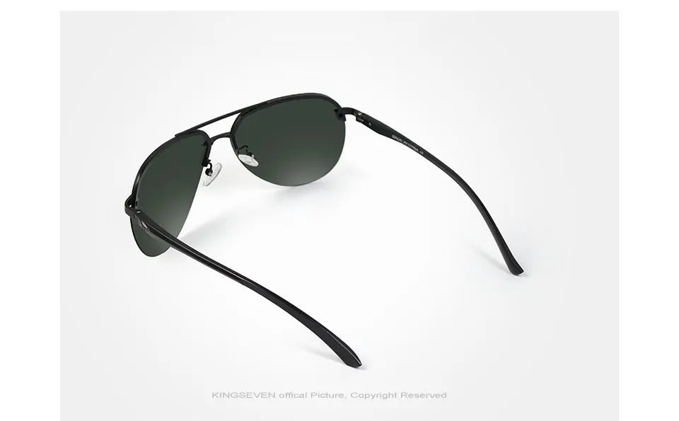 KINGSEVEN Aluminum Magnesium Polarized Rimless Lens Sunglasses For Men High Definition Retro Women Eyewear Oculos de sol