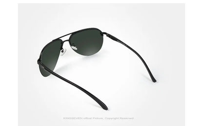 KINGSEVEN Aluminum Magnesium Polarized Rimless Lens Sunglasses For Men High Definition Retro Women Eyewear Oculos de sol