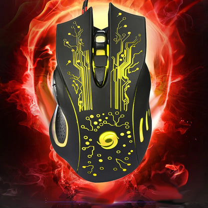 6D USB Wired Gaming Mouse 3200 DPI RGB LED Optical Gaming Mouse with 6 Programmable Buttons for PC, Laptop & Desktop