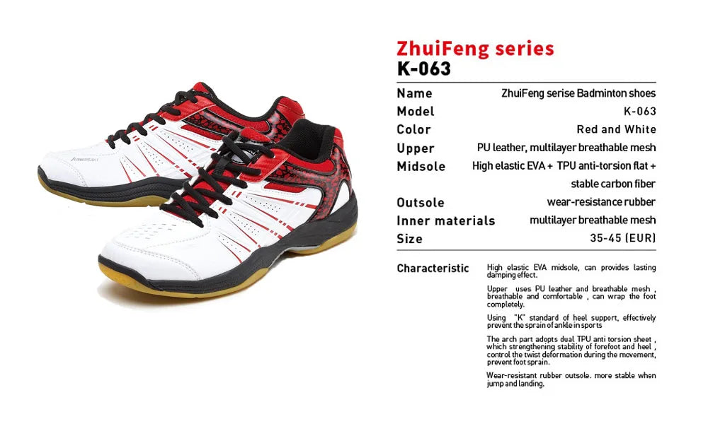 Scarpe da badminton professionali Kawasaki: scarpe sportive traspiranti e antiscivolo per uomo e donna, sneakers K-063