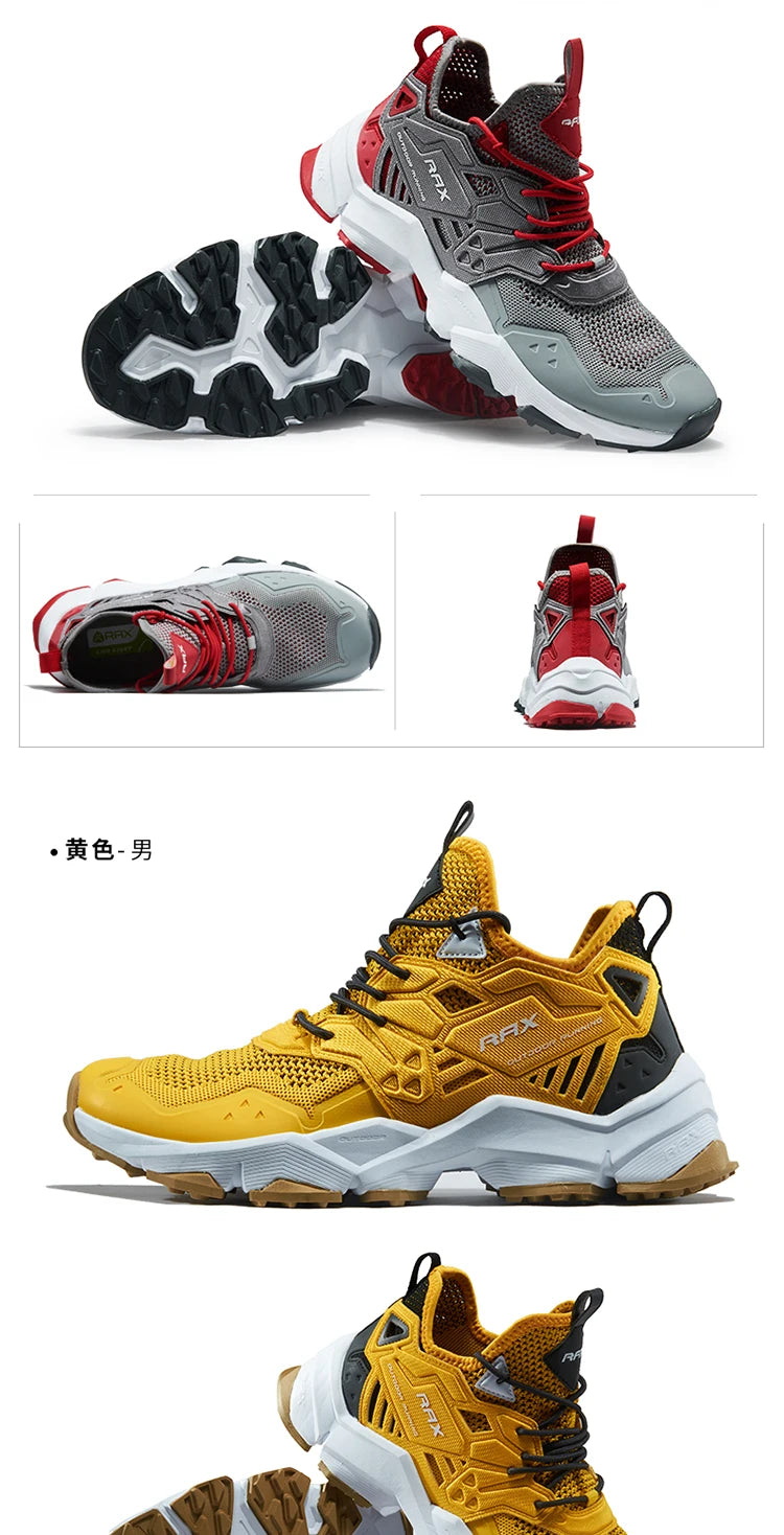 RAX Laufschuhe für Damen und Herren – Outdoor-Sportschuhe – atmungsaktive, leichte Sneaker – Obermaterial aus Air Mesh – rutschfeste Laufsohle aus Naturkautschuk