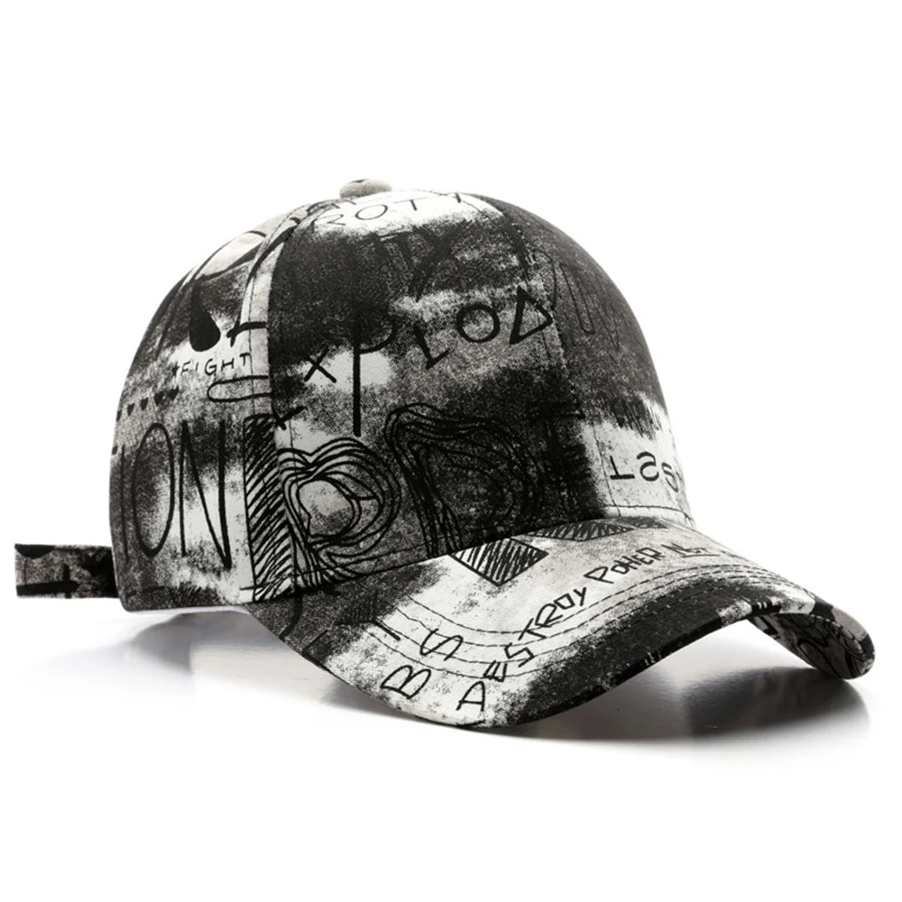 FS Black Red Graffiti Baseball Caps For Men Luxury Brand Women Hat Snapback Hip Hop Cap Street Trucker Hats Casquettes Hommes