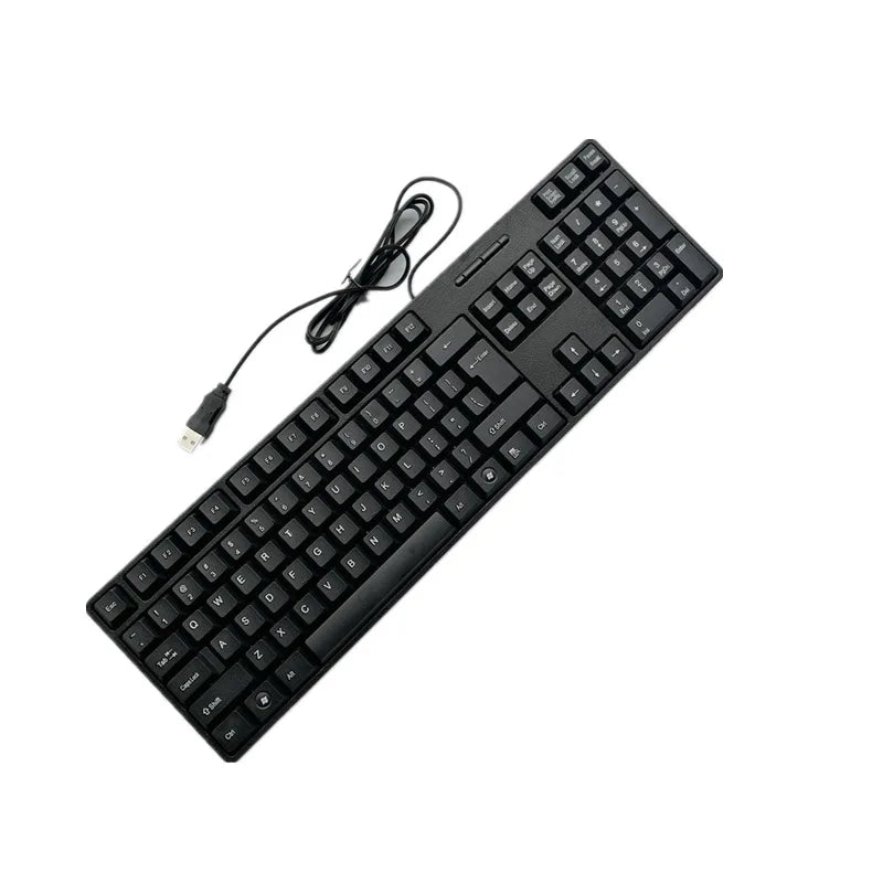 Multilingual USB Wired 104 Keys Gaming Keyboard – Spanish French Russian Arabic English Keyboard for PC & Desktop Computer