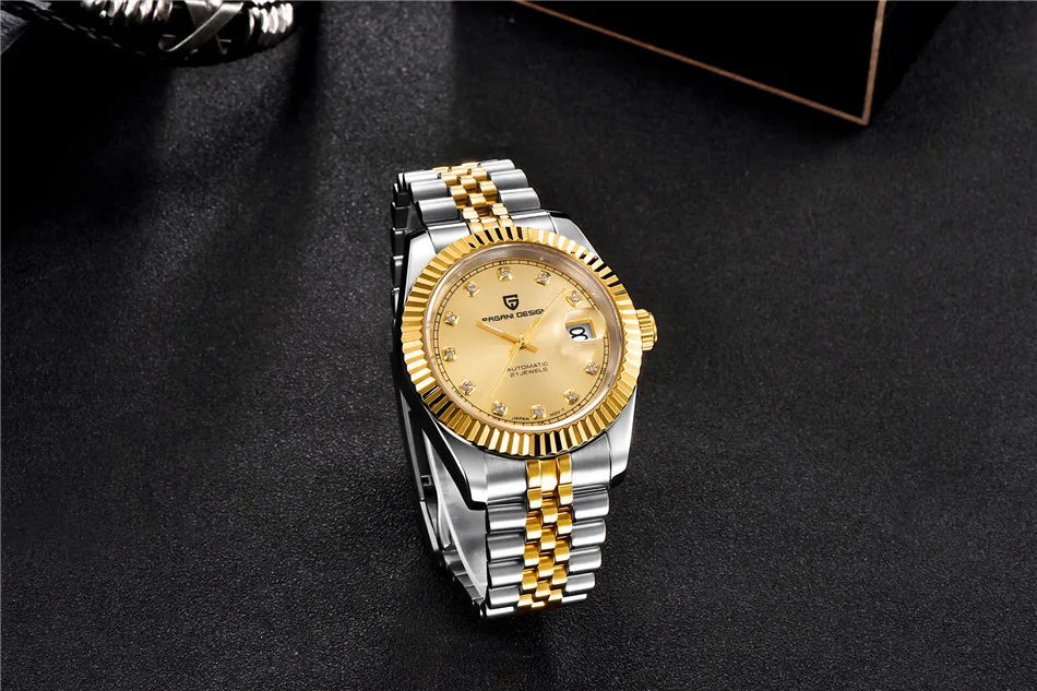 PAGANI DESIGN 40MM Men Mechanical Watch Top Luxury Japan movement Automatic Watch Sport Stainless Steel Waterproof Men Watches