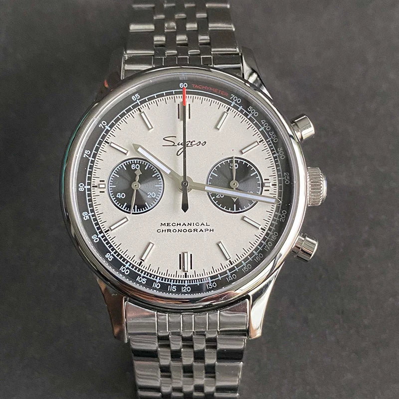 Limited Edition Official Pilot Mechanical Watch Chronograph ST19 Original Military 40MM Men Wristwatch Mechanical Panda Watches