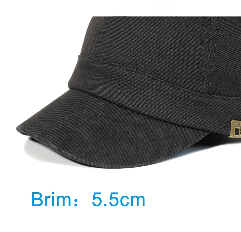 Short Brim Baseball Cap Cotton Men Women Soft Vintage Dad Hat Adjustable Trucker Style Low Profile Caps