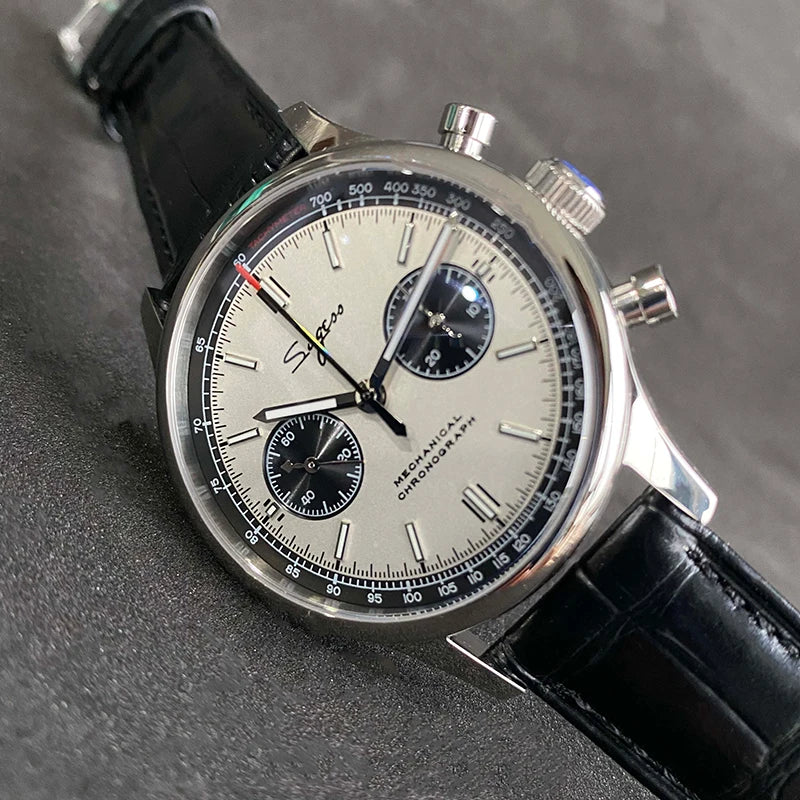 Limited Edition Official Pilot Mechanical Watch Chronograph ST19 Original Military 40MM Men Wristwatch Mechanical Panda Watches