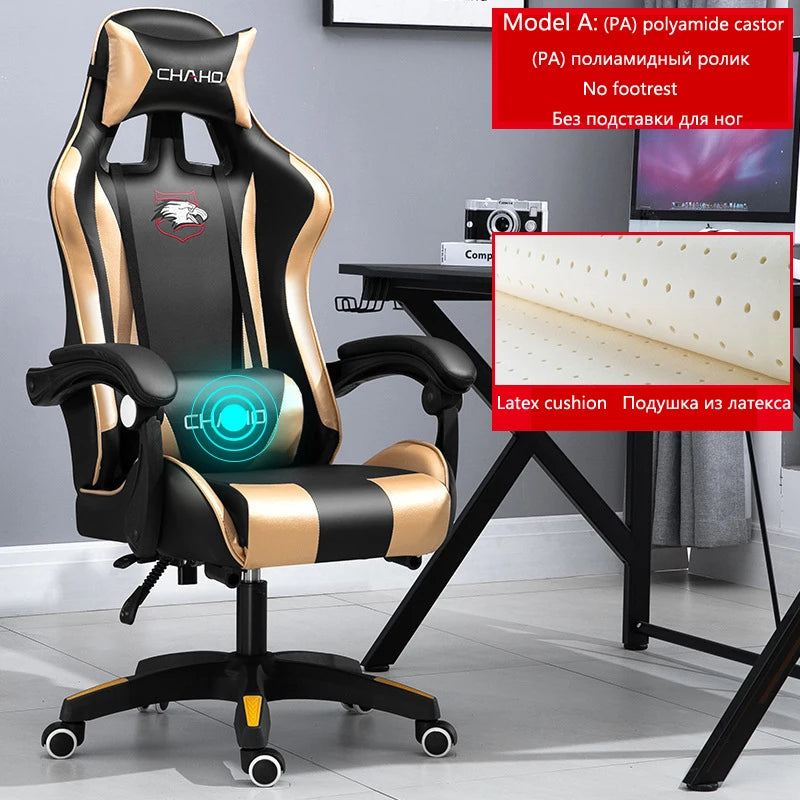 Joylive WCG Ergonomic Gaming Chair Leather Computer Chair Reclining Racing Office Chair with Adjustable Armrests for Gaming Room