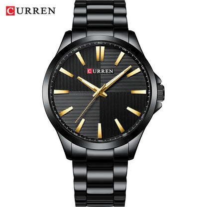 CURREN Men’s Watch – Luxury model, water-resistant, military style, stainless steel – Sports wristwatch (ref. 8322)