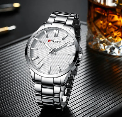 CURREN Men’s Watch – Luxury model, water-resistant, military style, stainless steel – Sports wristwatch (ref. 8322)