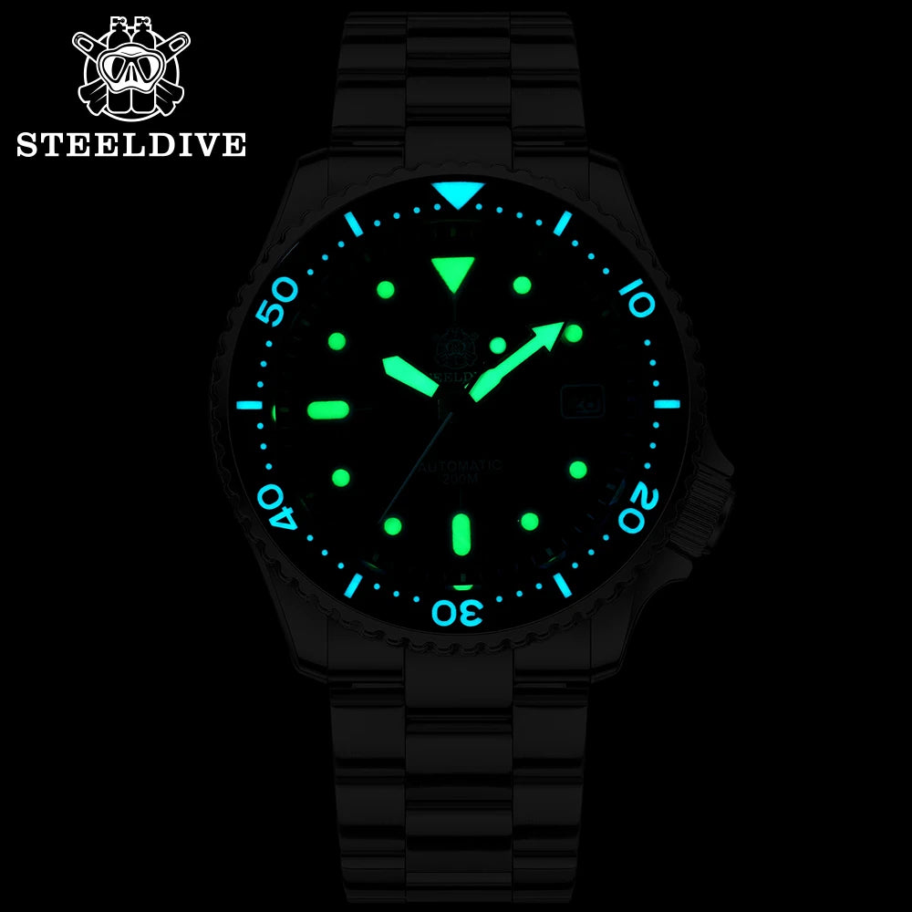 Steeldive SD1973 Men's watch Dive Watch Automatic Mechanical Men's watch NH35 Bracelet 41mm  Diver watch men watches