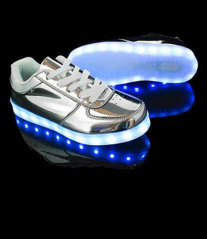Men Shoes Glowing Light Led Women Spring Fashion Casual Sport Lamp Party Golden Silver Boots Luminous Dancing Flats Sneaker