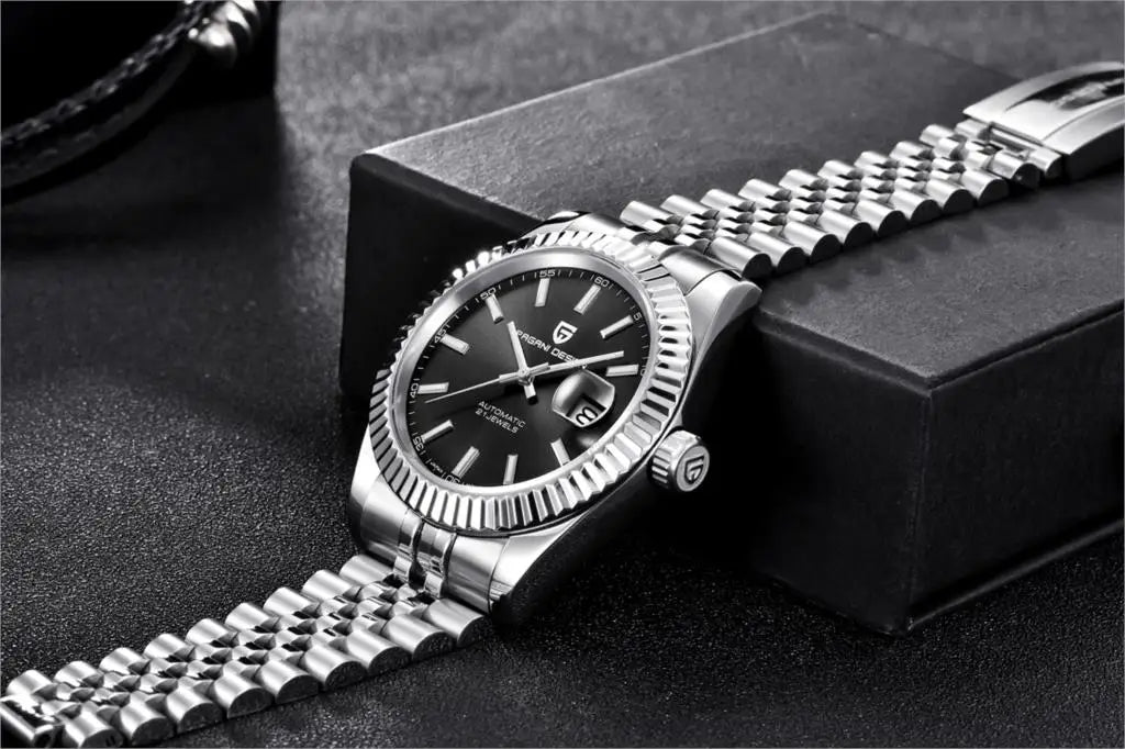 Męski zegarek mechaniczny PAGANI DESIGN PD1645 – mechanizm 8215, szkło szafirowe, luksusowy model ze stali, wodoodporny do 100 m