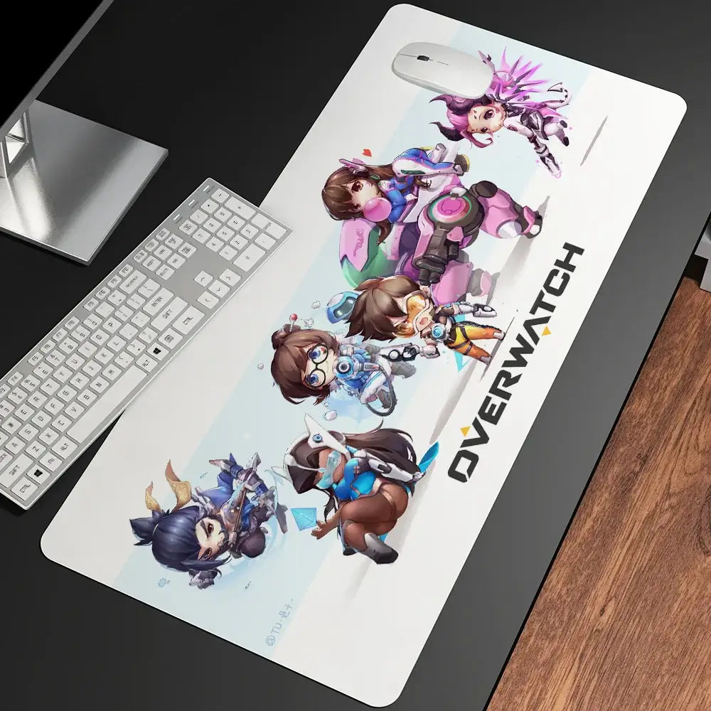 XXL gaming anime podloga za miš, velika podloga s djevojkom za tipkovnicu i računalni PC stol, rubna podloga za Overwatch/CS Go igrače