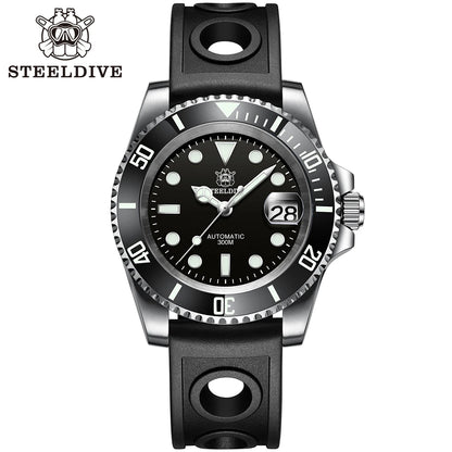 SD1953 stark nachgefragte Keramiklünette 41mm Steeldive 30ATM wasserdichte NH35 Automatik-Herren-Taucheruhr Reloj