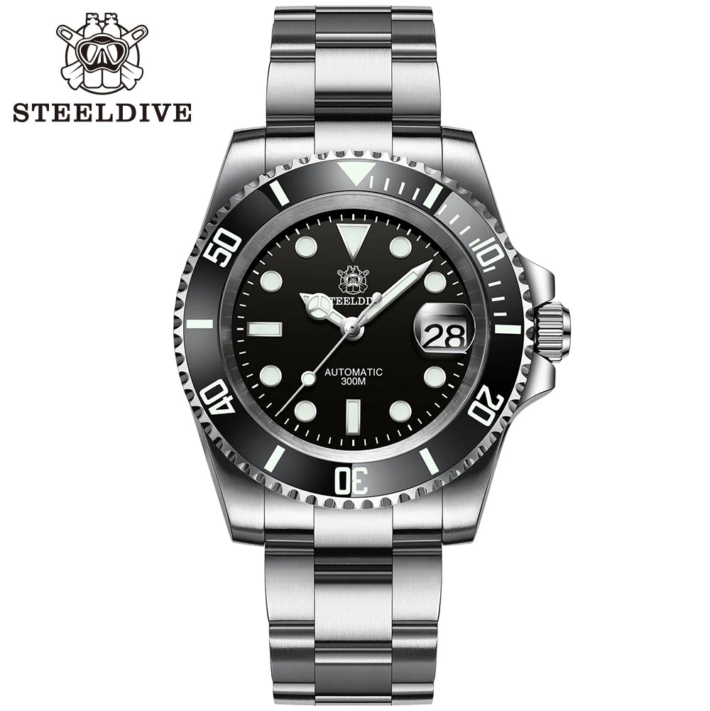 SD1953 stark nachgefragte Keramiklünette 41mm Steeldive 30ATM wasserdichte NH35 Automatik-Herren-Taucheruhr Reloj