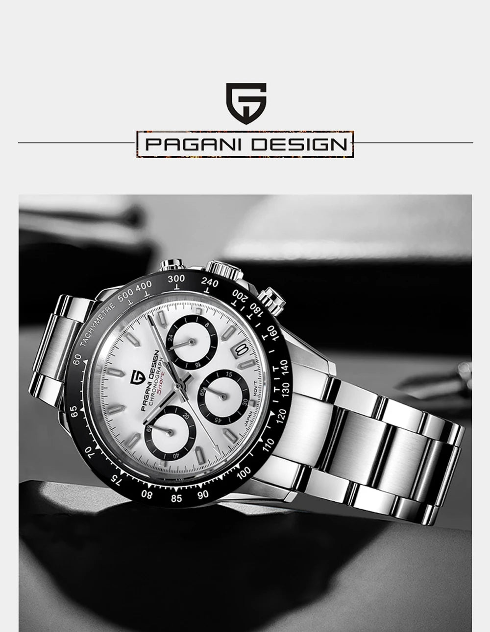 2026 New PAGANI DESIGN Chronograph Luxury Quartz Wrist Watch For Men Automatic Date 100M Waterproof JAPAN VK63 Movt Reloj Hombre