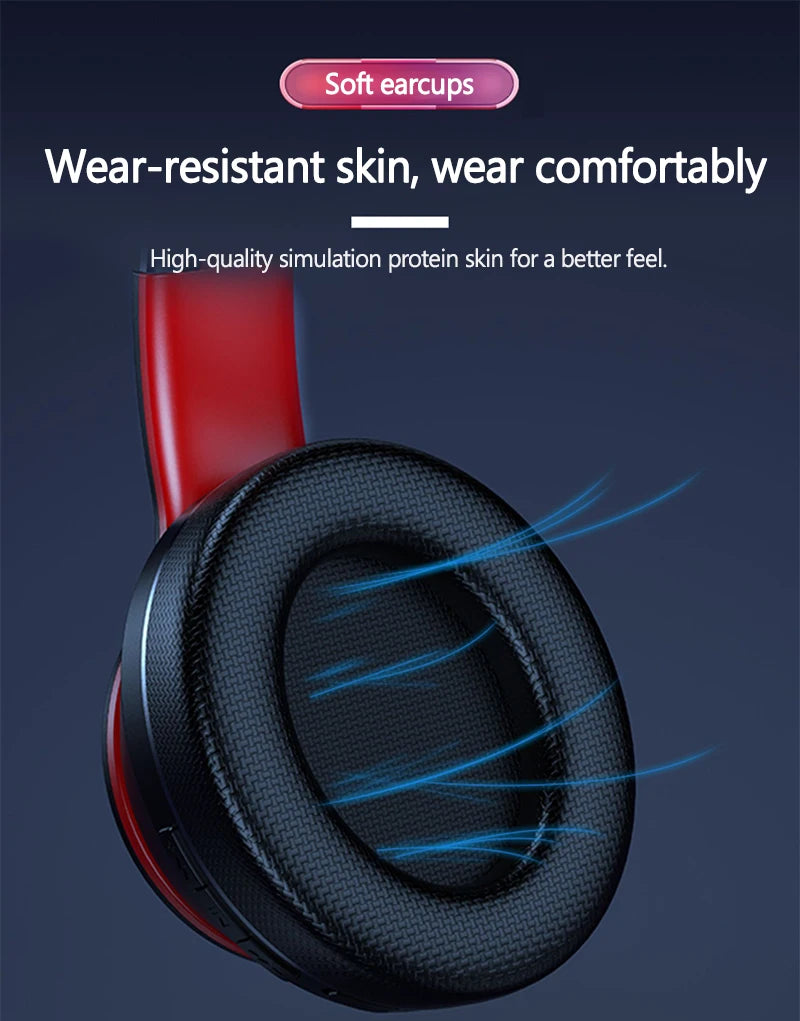 Lenovo HD200 Bluetooth Wireless Headphones – Noise Cancelling Over-Ear Gaming Headset with HiFi Stereo Sound & Microphone