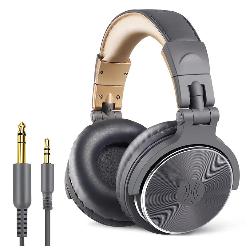 OneOdio Professional DJ Headphones Over-Ear Studio Monitor Headset with Microphone, HiFi Wired Bass Gaming Headphones for PC, Phone, PS4 & Xbox