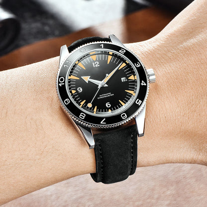 Custom Logo NH35 Movement Watch 10bars Mens 41mm Sapphire Ceramic Bezel Male Mechanical Clock Diver Sports Automatic Wristwatch