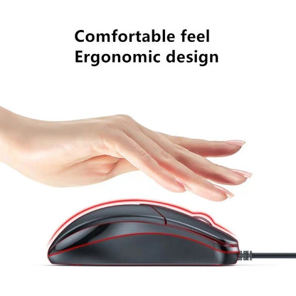 Ergonomic USB Wired Mouse 1200 DPI Optical Computer Mouse, 3-Button Wired USB Mouse for Laptop, Desktop, Office & Home