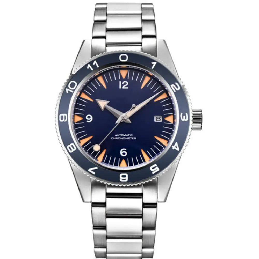 Custom Logo NH35 Movement Watch 10bars Mens 41mm Sapphire Ceramic Bezel Male Mechanical Clock Diver Sports Automatic Wristwatch