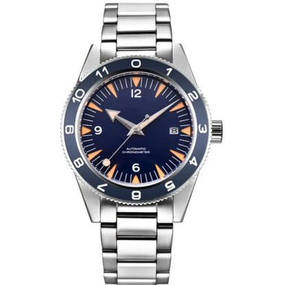 Custom Logo NH35 Movement Watch 10bars Mens 41mm Sapphire Ceramic Bezel Male Mechanical Clock Diver Sports Automatic Wristwatch