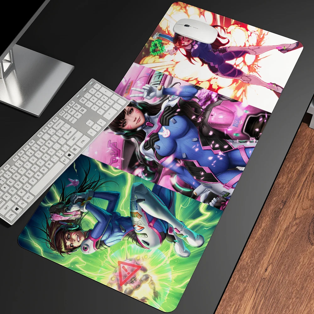 XXL gaming anime podloga za miš, velika podloga s djevojkom za tipkovnicu i računalni PC stol, rubna podloga za Overwatch/CS Go igrače