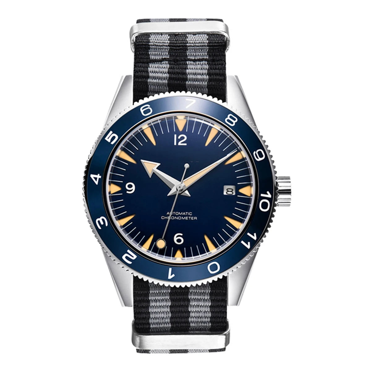 Custom Logo NH35 Movement Watch 10bars Mens 41mm Sapphire Ceramic Bezel Male Mechanical Clock Diver Sports Automatic Wristwatch
