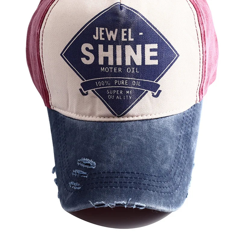 2026 New High Quality Vintage Letter Print Baseball Cap Men Women Snapback Adjustable Outdoor Hip Hop Denim Dad Hats Bone