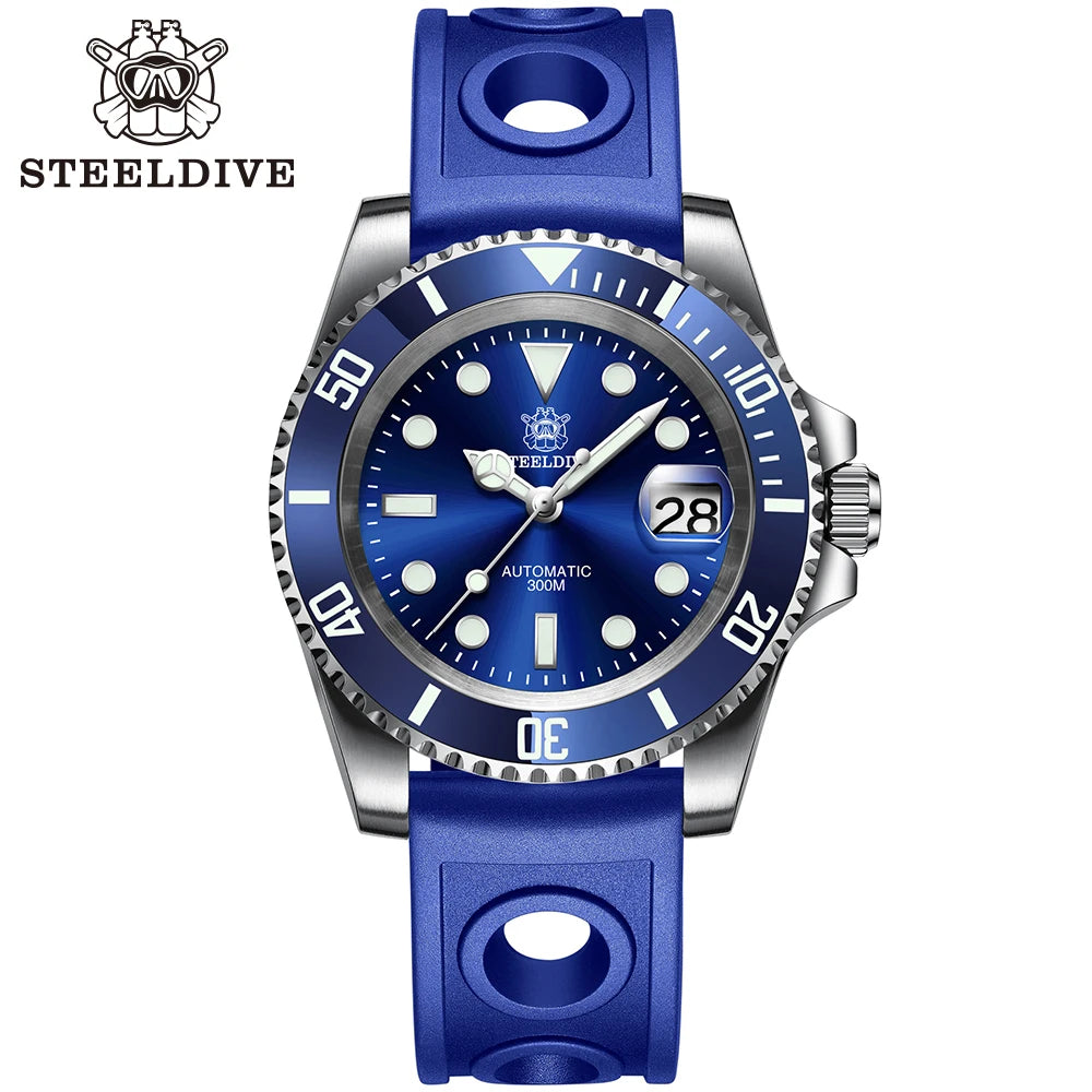 SD1953 stark nachgefragte Keramiklünette 41mm Steeldive 30ATM wasserdichte NH35 Automatik-Herren-Taucheruhr Reloj