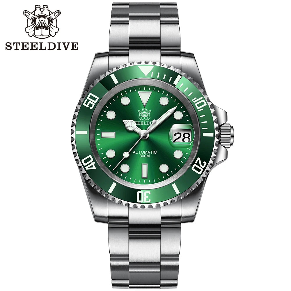 SD1953 stark nachgefragte Keramiklünette 41mm Steeldive 30ATM wasserdichte NH35 Automatik-Herren-Taucheruhr Reloj