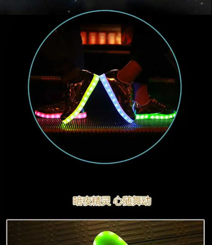 Men Shoes Glowing Light Led Women Spring Fashion Casual Sport Lamp Party Golden Silver Boots Luminous Dancing Flats Sneaker