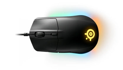 SteelSeries Rival 3 Gaming Mouse with TrueMove Core Optical Sensor, 8,500 CPI, 6 Programmable Buttons, Prism RGB Wired Gaming Mouse