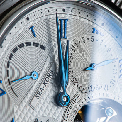 Sugess Seakors Man Tourbillon Watch Original ST8007 Movement Skeleton Dial Moonphase Wristwatche 316L Case Sapphire Romen Luxury
