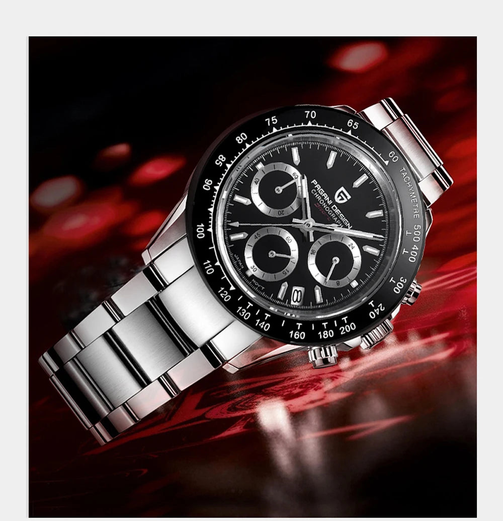 2026 New PAGANI DESIGN Chronograph Luxury Quartz Wrist Watch For Men Automatic Date 100M Waterproof JAPAN VK63 Movt Reloj Hombre
