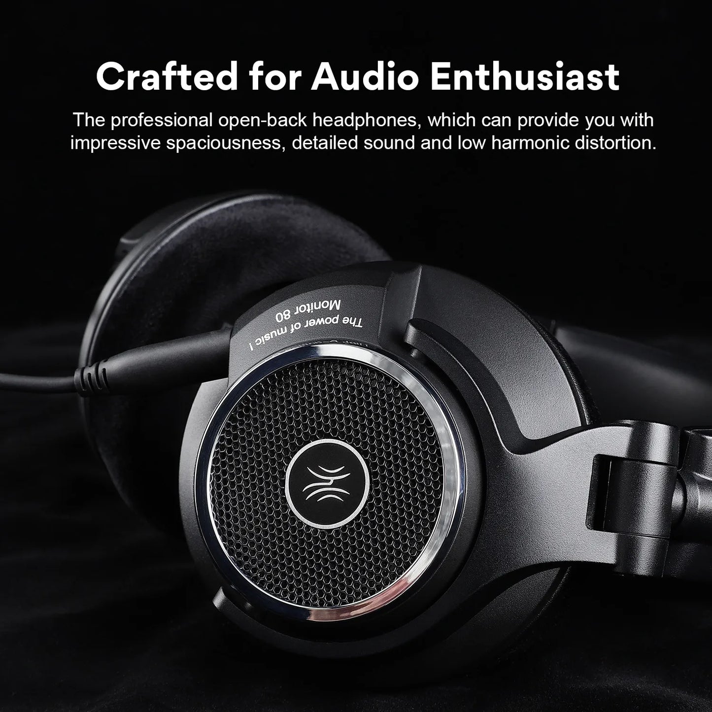 Oneodio Monitor 80 Open Back Headphones Wired Over Ear 250Ω Audiophile HiFi Headphones Hi-Res Audio Professional Studio Headset
