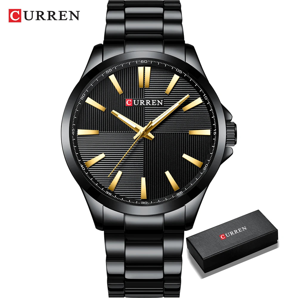 CURREN Men’s Watch – Luxury model, water-resistant, military style, stainless steel – Sports wristwatch (ref. 8322)