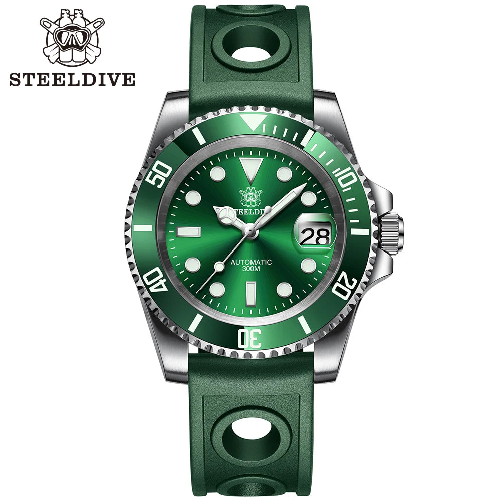 SD1953 stark nachgefragte Keramiklünette 41mm Steeldive 30ATM wasserdichte NH35 Automatik-Herren-Taucheruhr Reloj