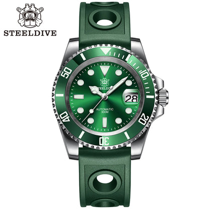 SD1953 stark nachgefragte Keramiklünette 41mm Steeldive 30ATM wasserdichte NH35 Automatik-Herren-Taucheruhr Reloj